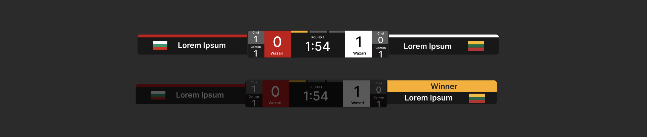 Final chosen version of Kumite Technology live board